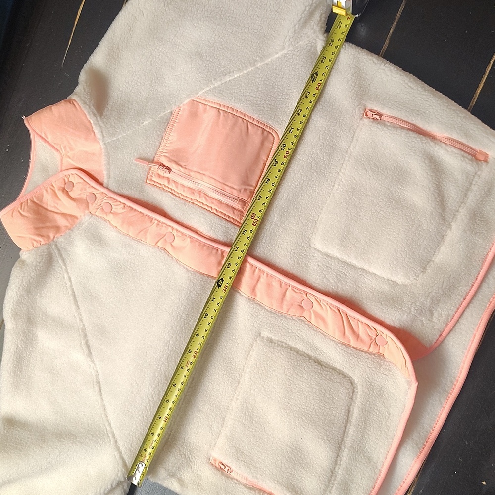 PUMA White and NEON ORANGE Fleece Jacket/Sweater - Picture 9 of 13